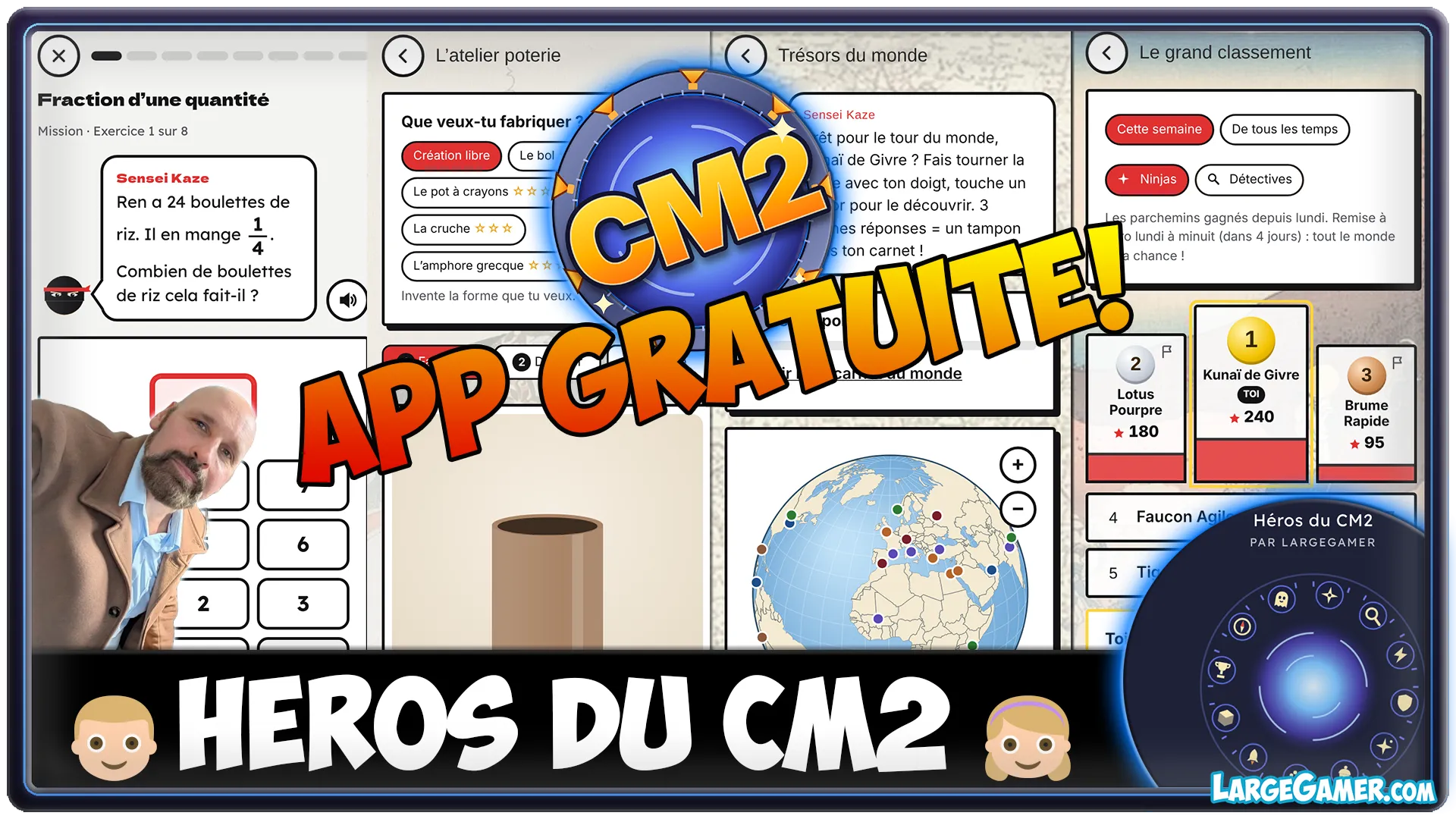 Largegamer.com - application gratuite heros cm2